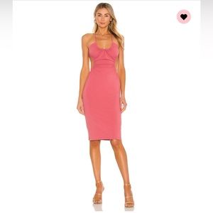 REVOLVE Mabel ruched midi dress.